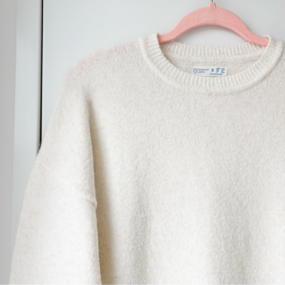 Primark cream wool blend oversized sweater - Picture 3 of 10